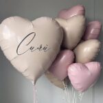 Бежевое сердце с надписью